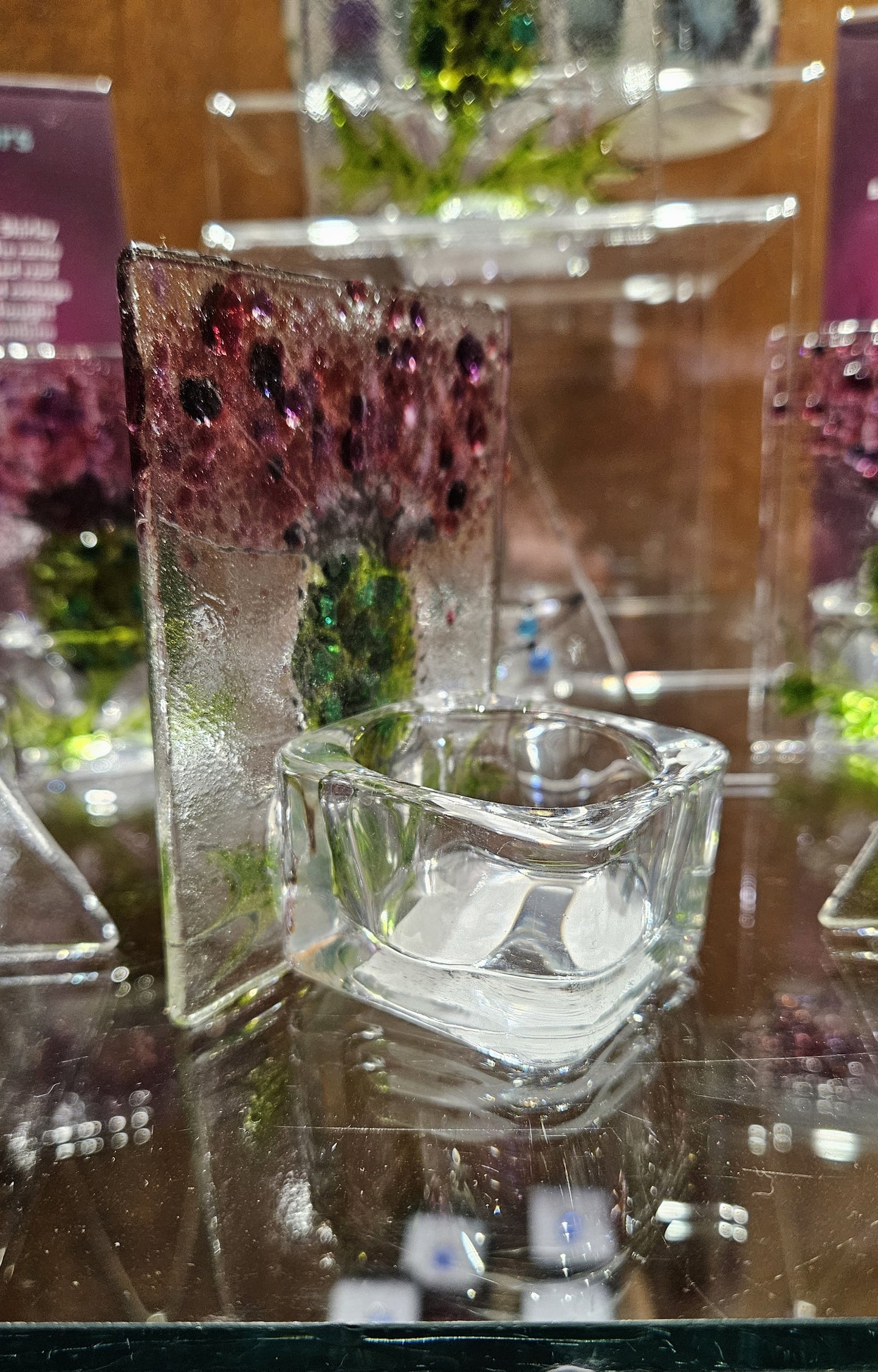 Glass Thistle Tealight Holder