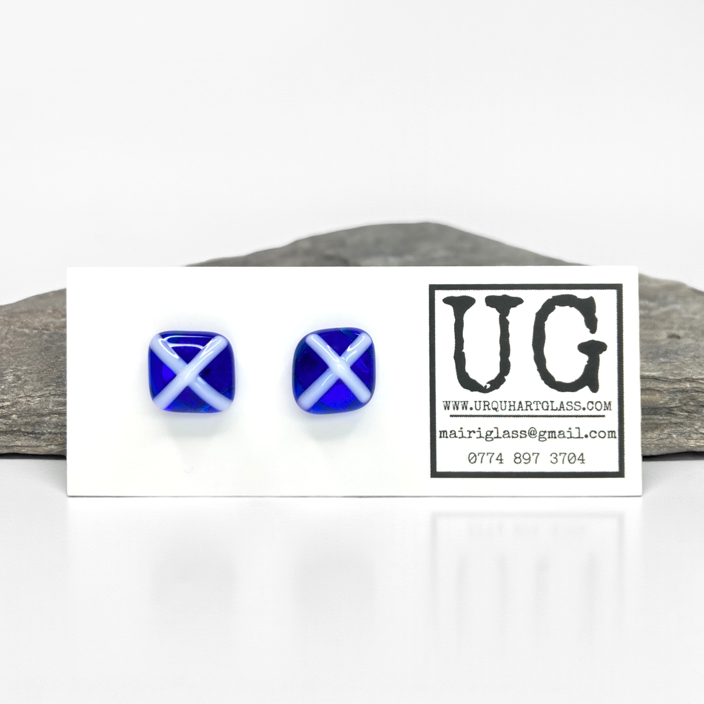 Satire Glass Stud Earrings