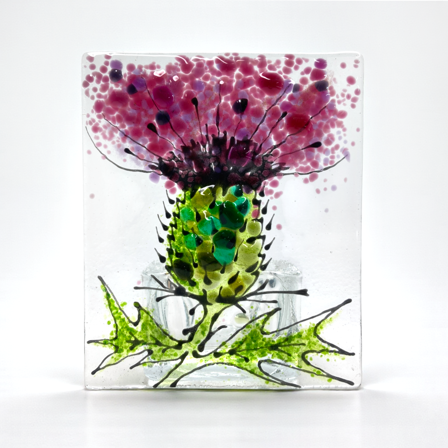 Glass Thistle Tealight Holder