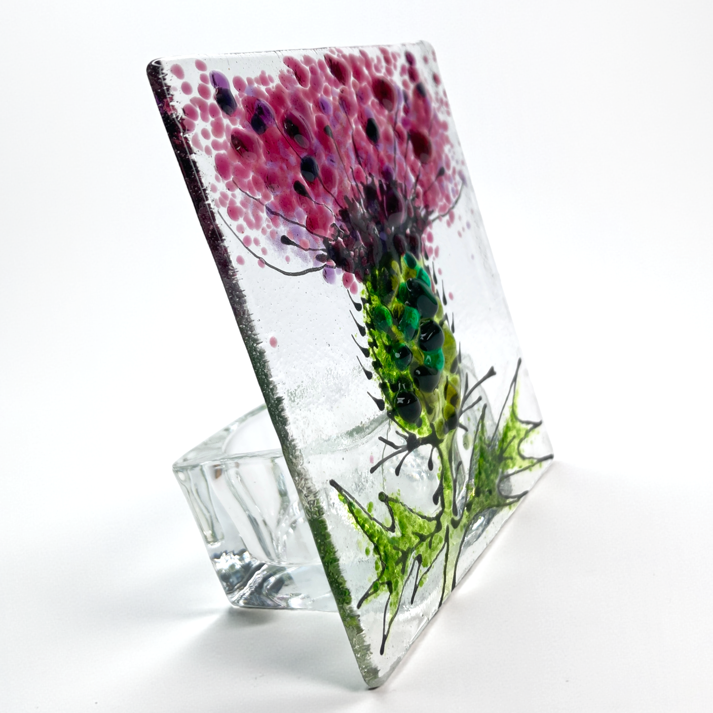 Glass Thistle Tealight Holder